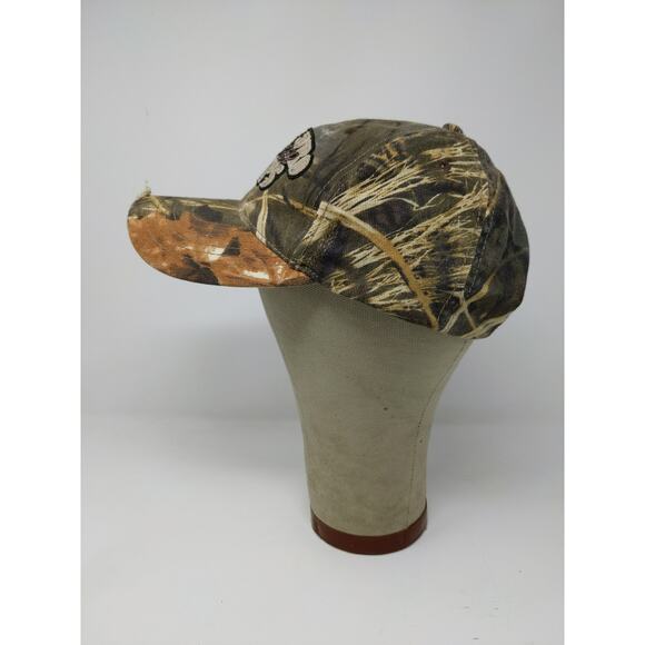 Bass Pro Shops Camo Strapback Hat OSFM Advantage Max 4 HD Camouflage Green Brown - Picture 5 of 11
